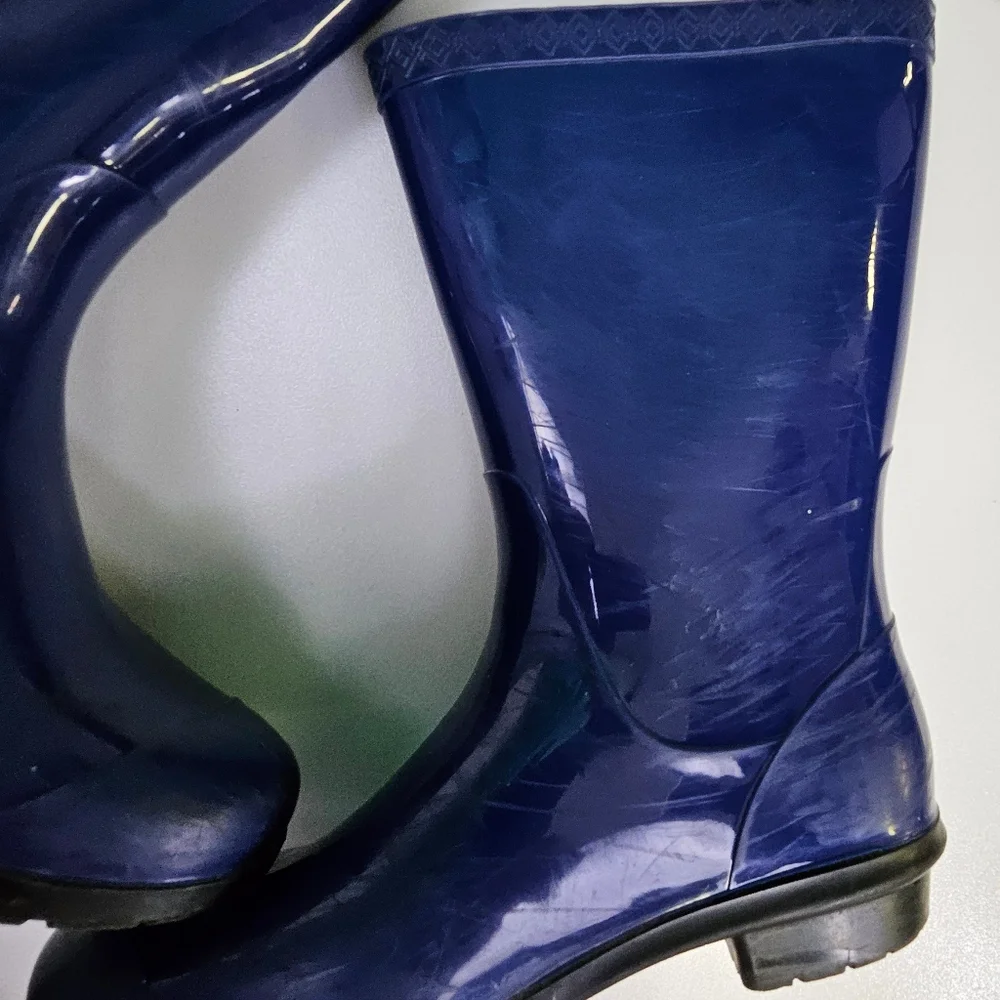 UGG Australia Rubber Rain Boots Waterproof Outdoor‎ Blue Size 6 Women's 1014452